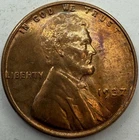 1937 Uncirculated Lincoln Wheat Cent Exact Coin Imaged #LWC2431