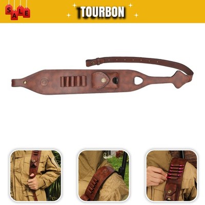 Tourbon Leder Rifleriemen Gun Munition Traggurt Gewehrsling Zigarettheller Case