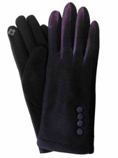 Womens Purple  Blue Metallic Stretch Fit Texting  Tech Touchscreen Gloves