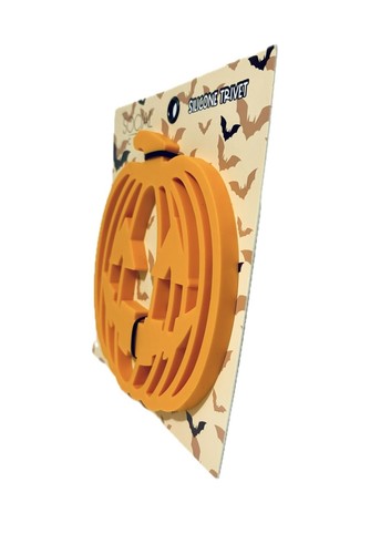 Jack-o-Laterne Silikon Untersetzer Topf Halter Kürbisernte 6,5"" x 7"" - NEU - Bild 2 von 7