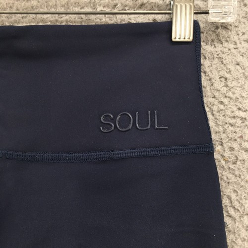 Soul Activewear Capri Leggings Womens S (actual 24x25) Blue High Rise Pull On - Picture 12 of 15