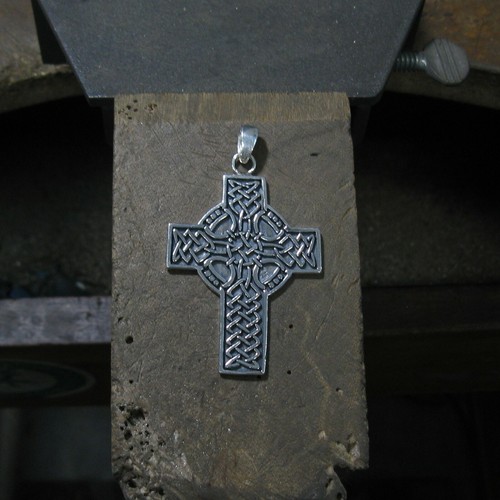 Sterling Silber Anhänger Großes Keltisches Kreuz Solide Punziert 925 nickelfrei - Bild 11 von 12
