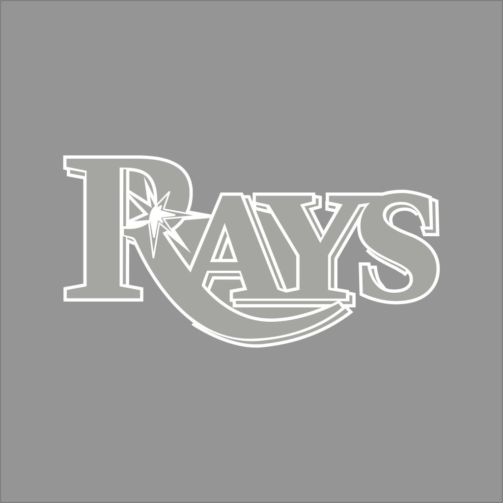 Tampa Bay Rays #2 MLB Team Logo 1 Color Vinyl Decal Sticker Window Wall ...