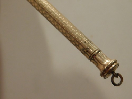Antique Finerpointe Art Deco Gold Filled Mechanical Pencil 4" Ring Top - Picture 3 of 8