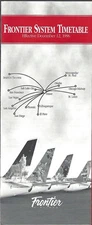 Frontier Airlines system timetable 12/12/96 [6061] (buy 4+ save 50%)