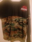 Universal Studios Jurassic Park Spirit Jersey Adult XL Black Camo Longsleeve