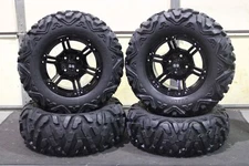 YAMAHA KODIAK 700 27" QUADKING ATV TIRE 14" VIPER BLK WHEEL KIT IRS1CA BIGGHORN