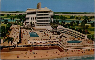 1960s Bright Sun Colony Eden Roc Hotel Miami Beach, Fl Vintage Postcard #2601
