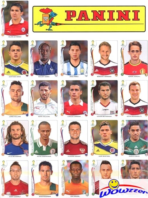 2014 Panini World Cup Stickers Complete 71 Sticker Limited Edition UPDATE SET !!