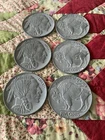 Commemorative 1913 Set Of Six (6) Indian Head/Buffalo 3” Metal Coins