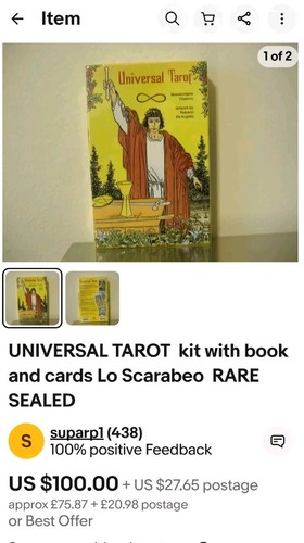 Universal Tarot Kit With Cards & Book. Lo Scarabeo.Roberto De Angelis. NEW. Rare - Picture 13 of 13