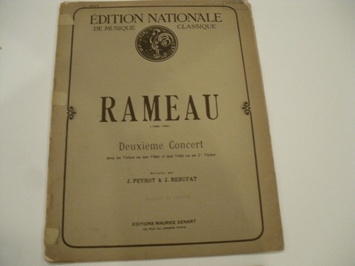 LOT 4 OF OLD VINTAGE CLASSICAL MUSIC SHEETS - RAMEAU CONCERTS SEE PICTURES - Picture 5 of 7