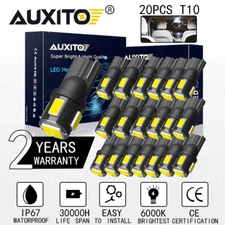 20x AUXITO Super Bright Canbus T10 194 168 LED Light Bulbs Xenon white Lamp 2825