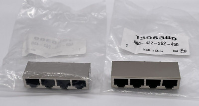 2 x Netzwerk RJ45 4 Port 8 Pin Sockel Schnittstelle EDAC A00-432-262-450