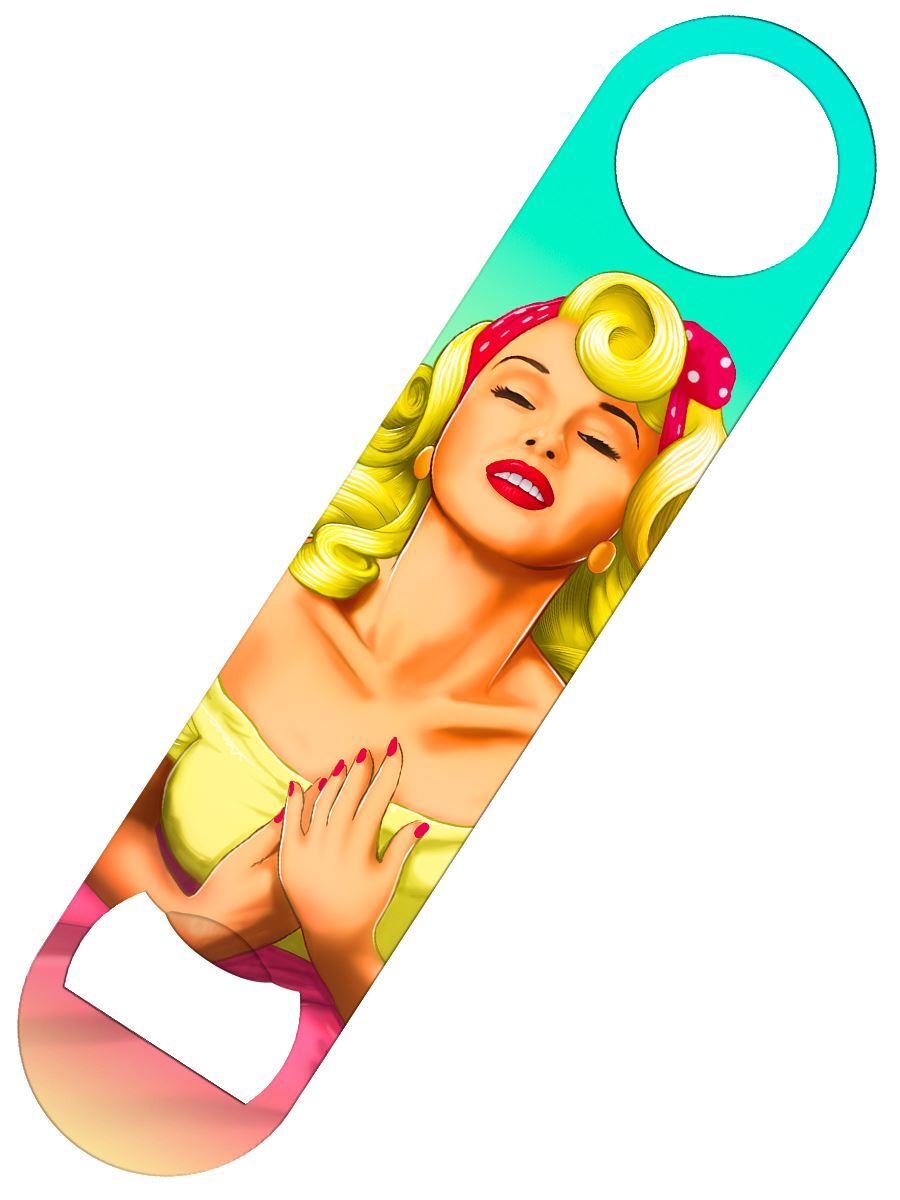 Bottle Opener Too Glam To Give A Damn Pin Up Bar Blade 18 x 4cm