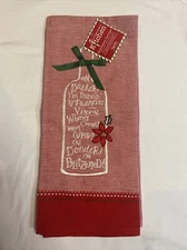 Kay Dee Designs Kitchen Tea Towel Reindeer Christmas Wine Bottle