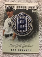 2020 Topps Update JOE GIRARDI Derek Jeter Final Season Patch #/50 NY Yankees