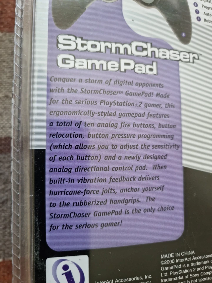 Storm Chaser Wired Gamepad controller Sony Playstation 2 PS2.New.Sealed. - Image 3 of 4