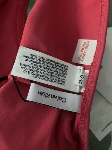 Mädchen Calvin Klein hellrosa Bikini Alter 12-14 Neu - Bild 3 von 4