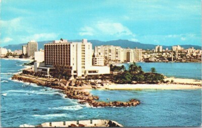 VTG San Jeronimo Hilton, San Juan, PR, Chrome, Unposted, Aerial View