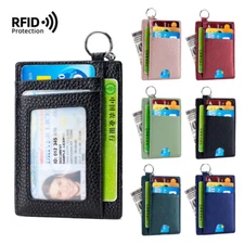 Minimalist Slim ID Card Holder RFID Blocking Front Pocket Wallet for Men Women