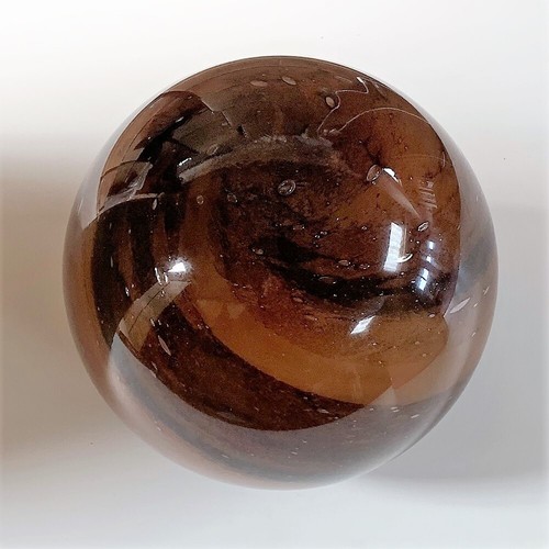 Glass Lamp Sphere Round Ball Planet Moon Table Desk Mood Lighting orange/black - Picture 3 of 4