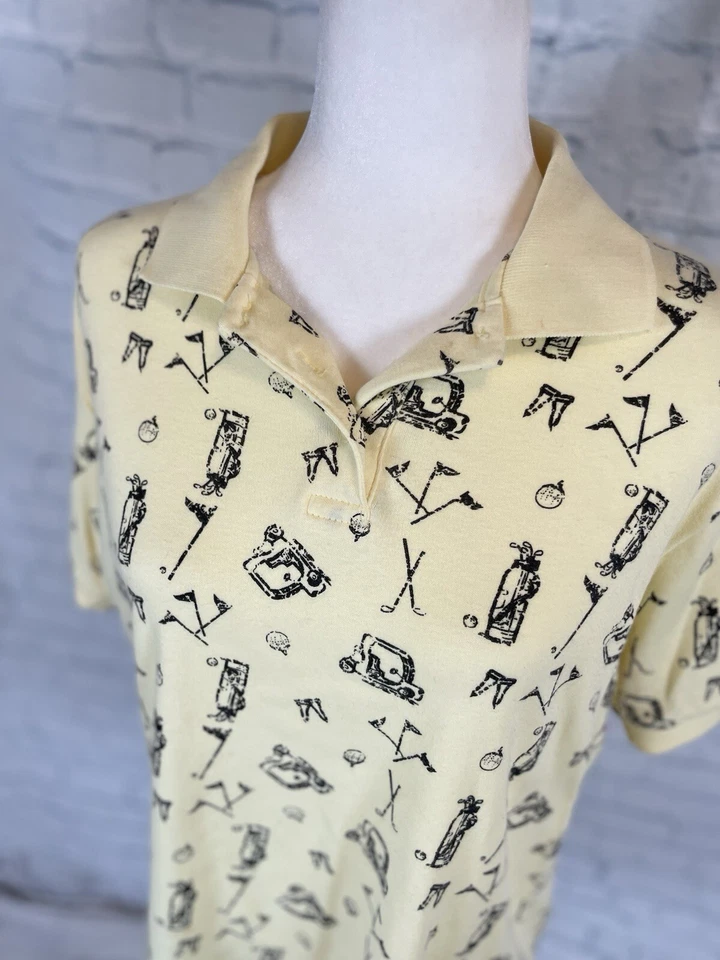 K.T. Polo de golf para mujer amarillo pequeño XLarge PXL bolsas palos de colección preppy damas Foto 2 de 4