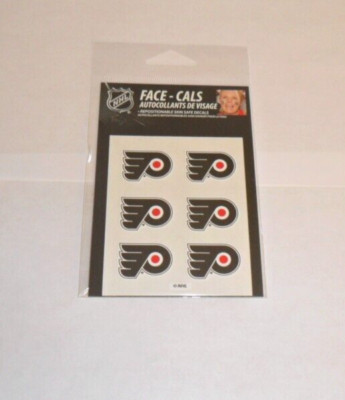 PHILADELPHIA FLYERS  6 TEMPORARY FACE TATTOOS FACE-CALS FAST FREE SHIPPING