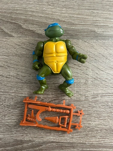 Vintage 1988 TMNT Soft Head Leo Leonardo Action Figure No Ninja Star