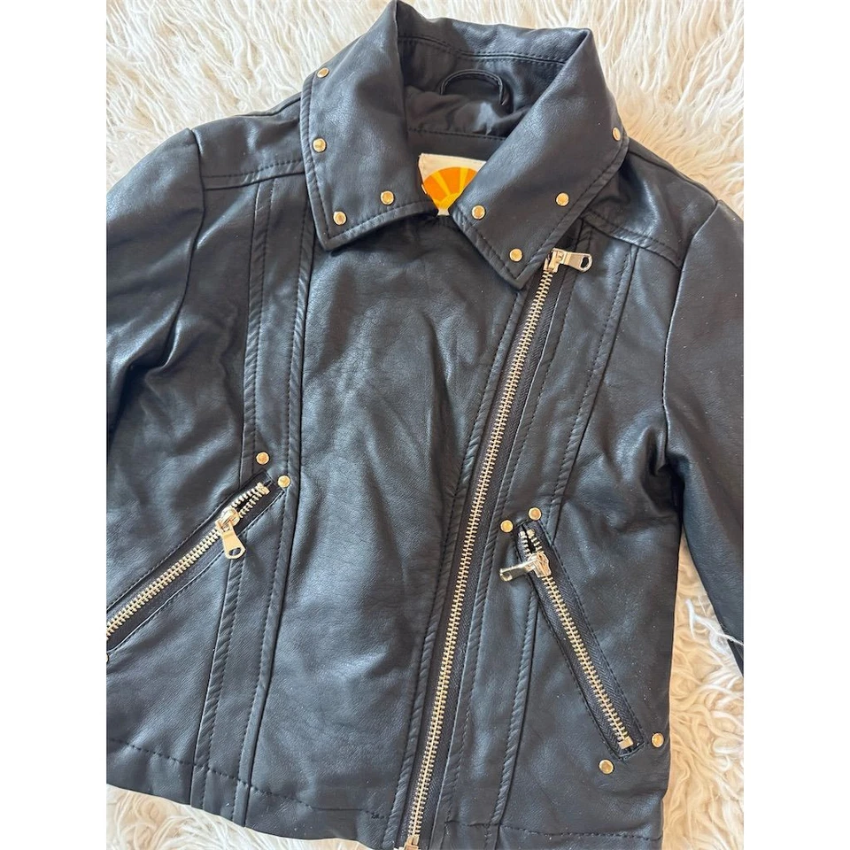 Chaqueta de Moto C&C California Niñas Negra Tachonada Talla 6 Escena Emo Rock Unicornio Foto 3 de 4