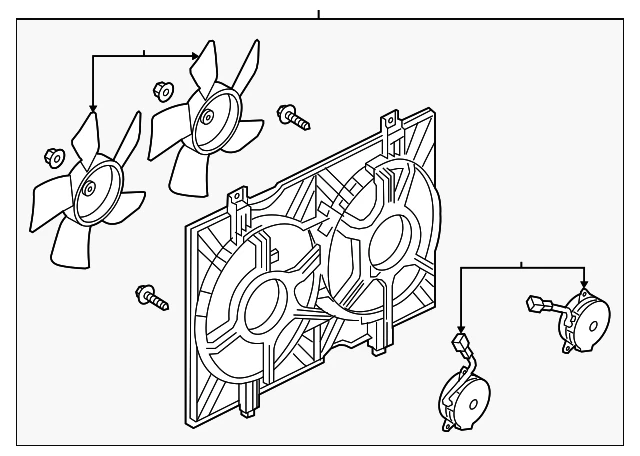 Подлинный вентилятор охлаждения двигателя Nissan NV200 в сборе НОВЫЙ от оригинального производителя - Изображение 2 из 4