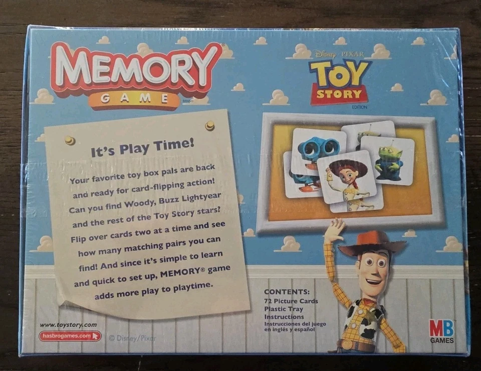 Hasbro Memory Game Disney Pixar Toy Story Edition 72 Cards 3+ Preschool SEALED - Image 2 of 4