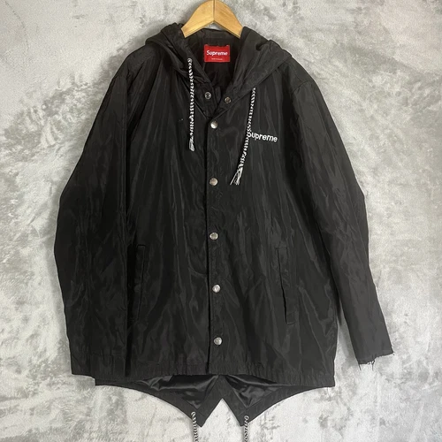 Veste coupe vent homme Supreme sweat noir lire description