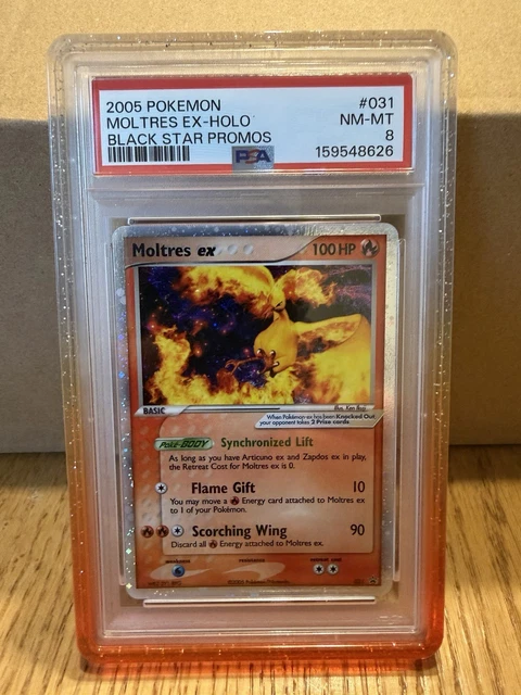 2005 POKEMON BLACK STAR PROMOS #031 MOLTRES EX-HOLO PSA 8