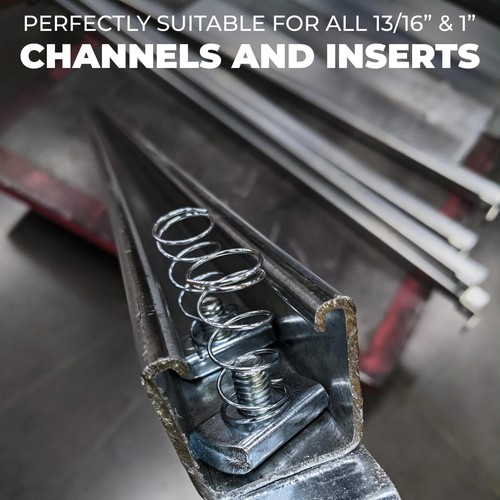 (Paquete de 5) Tuercas de canal de puntal con resorte corto - Premium Zinc galvanizado St... - Imagen 5 de 7