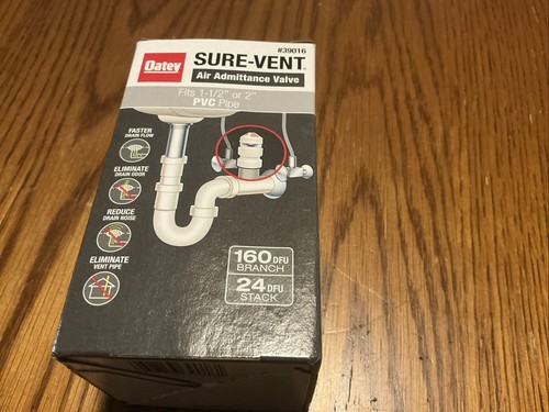 Oatey Sure-Vent 1-1/2 Zoll Ir 2’’ PVC Lufteintrittsventil