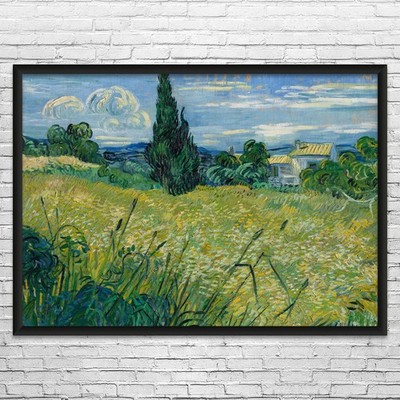 Van Gogh Green Wheat Field Art Print Poster, Canvas or Framed Fine Art