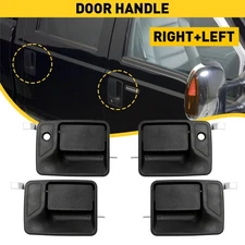 Door Handle Set For 1999-2016 Ford F-250 Super Duty Front Rear Black 4-Pcs