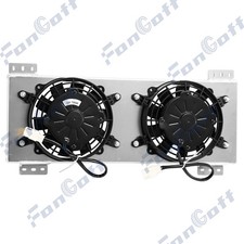 Aluminum Shroud 2 X 6 120w Fans Fit Tru-cool 40k Gvw Transmission Oil Cooler