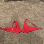 Women's XS Red Ribbed Underwire Swim Top Ribbed Fabric, Solid — photo 2