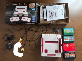 Famicom FC 4 Game Lot Mother Mario Open Golf Nekketsu Hockey Double Dragon III