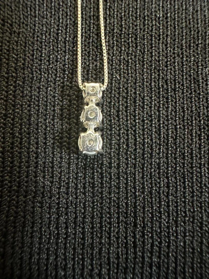 Collar de plata de diamantes Pt900 de alta calidad, 2,0 g Foto 4 de 4