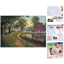 Creativity Awaits: The Road Home Paint by Numbers Set for Adults - Complete Kit