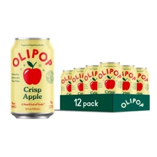 OLIPOP Crisp Apple Soda - 12ct/12 fl oz Cans
