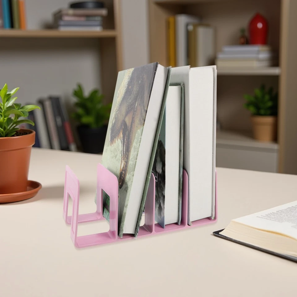  Weiße Buchstützen Acryl Schreibtischorganisation Inhaber Der Zeitschriftendatei - Bild 4 von 4