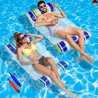 2 StüCk Luftmatratze Pool,4 In 1 Aufblasbare WasserhäNgematte,Luftmatratze W
