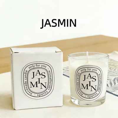 Set of 3 Premium Soy Wax Aromatherapy Candles Romantic Jasmin Glass Jar Gift Set