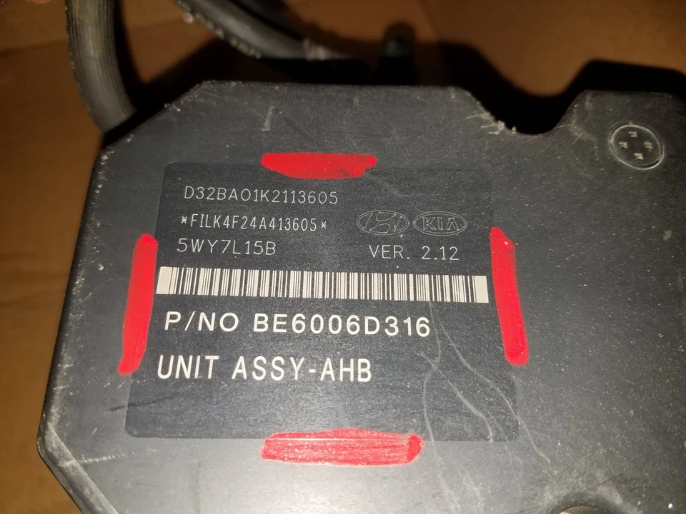 Hyundai Sonata 2011 2012 2013 2014 2015 híbrido antibloqueo motor bomba abs Foto 3 de 4