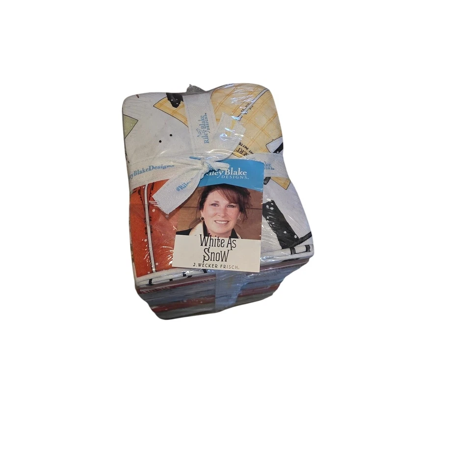 Riley Blake Fat Quarter Bundle 41 Piece White As Snow Fabric Cotton Holiday - Image 2 of 4