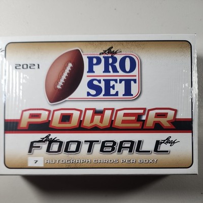 2021 Leaf Pro Set Power Football Hobby Box - 7 Auto - Factory Sealed
